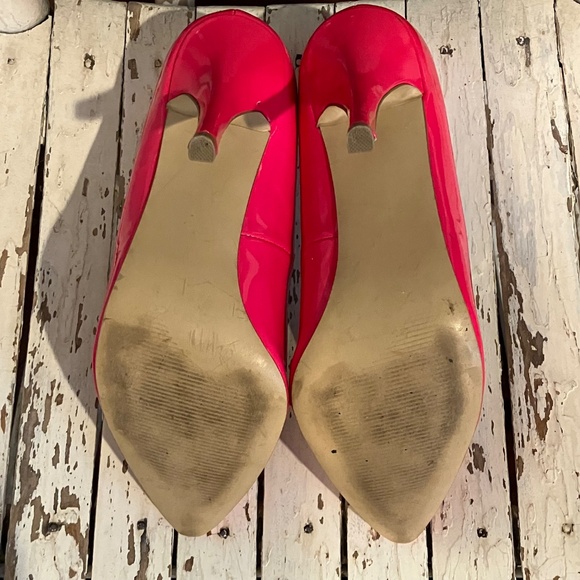 Steve Madden Size 9 Intrude HOT Pink Patent Leather Stiletto High Heel Shoes - Picture 7 of 9